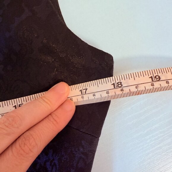 ZARA Women’s Fit & Flare Jacquard Dress V-Neck, Cap Sleeves, Pockets, Lined M - Picture 11 of 11